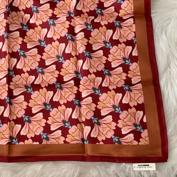 VERA BRADLEY Lotus Flower Scarf in Coral/Brown - Picture 2 of 3